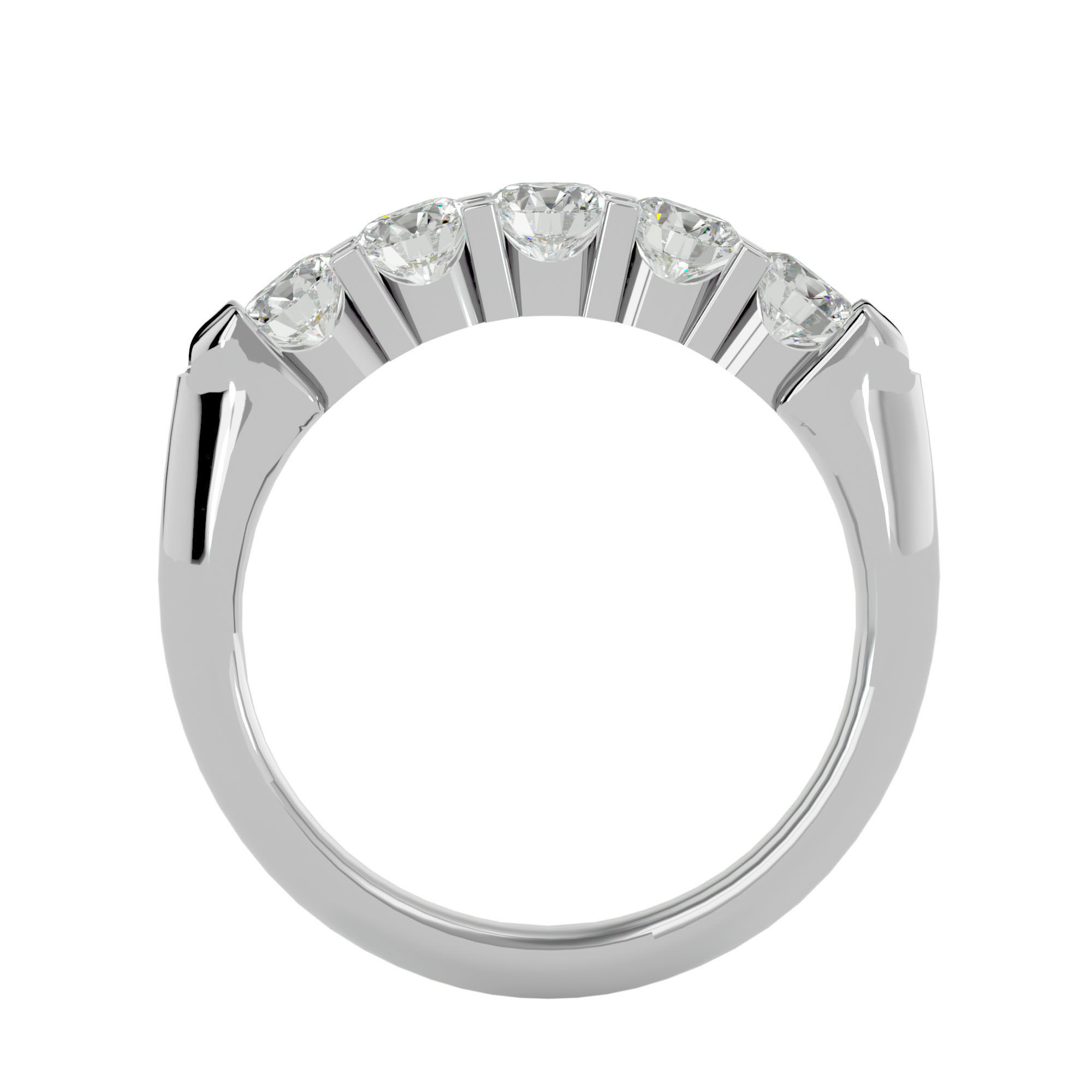 Solitaire ring model 3D print model_5
