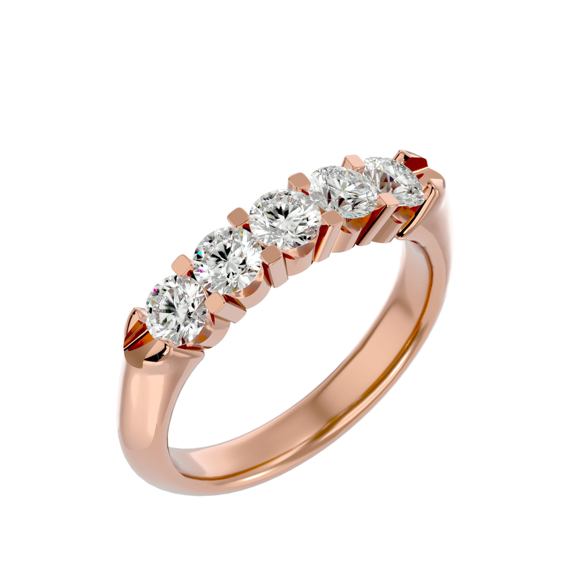 Solitaire ring model 3D print model_13