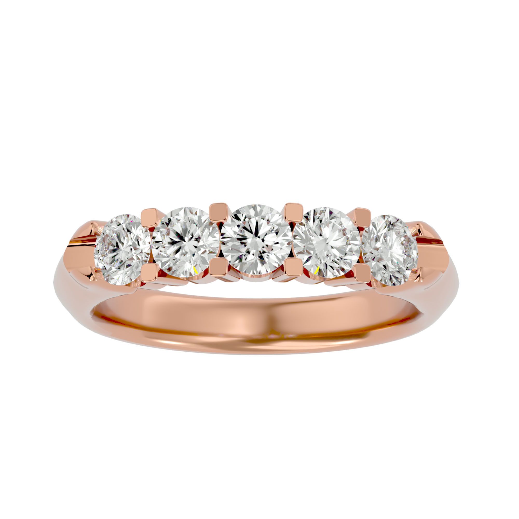 Solitaire ring model 3D print model_3