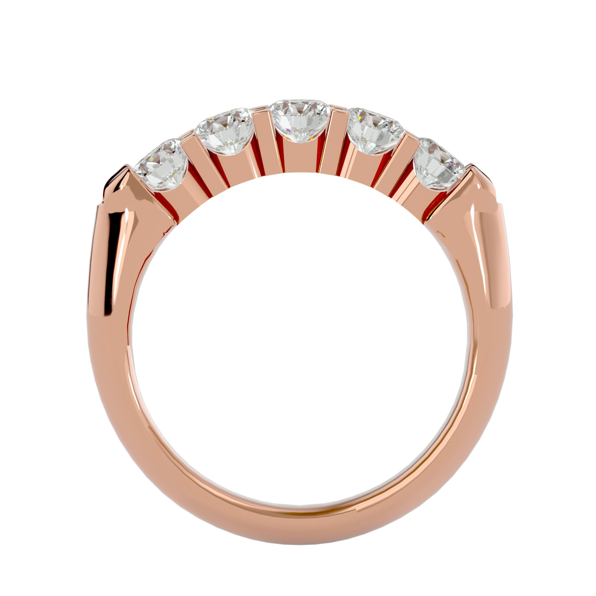 Solitaire ring model 3D print model_7
