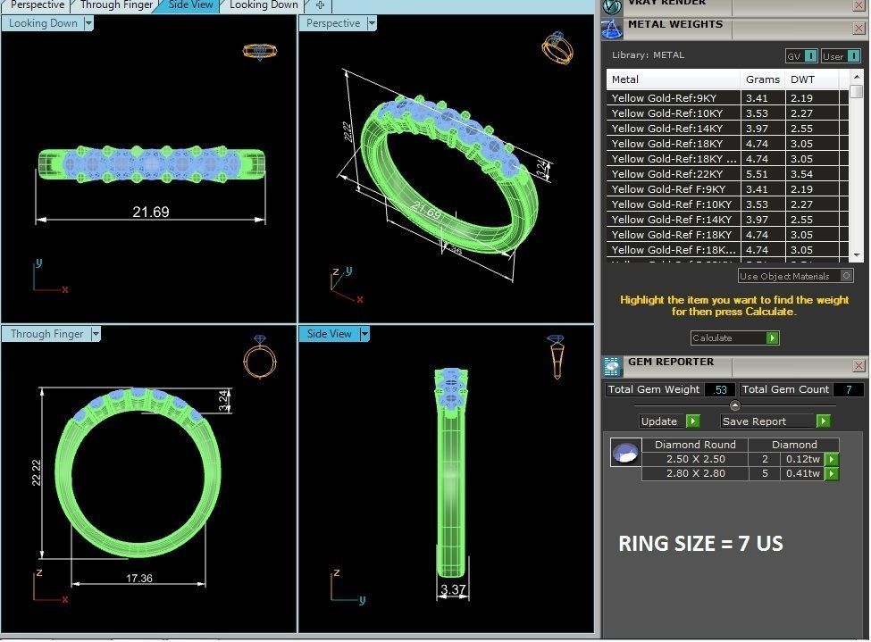 Band ring model 3D print model_2