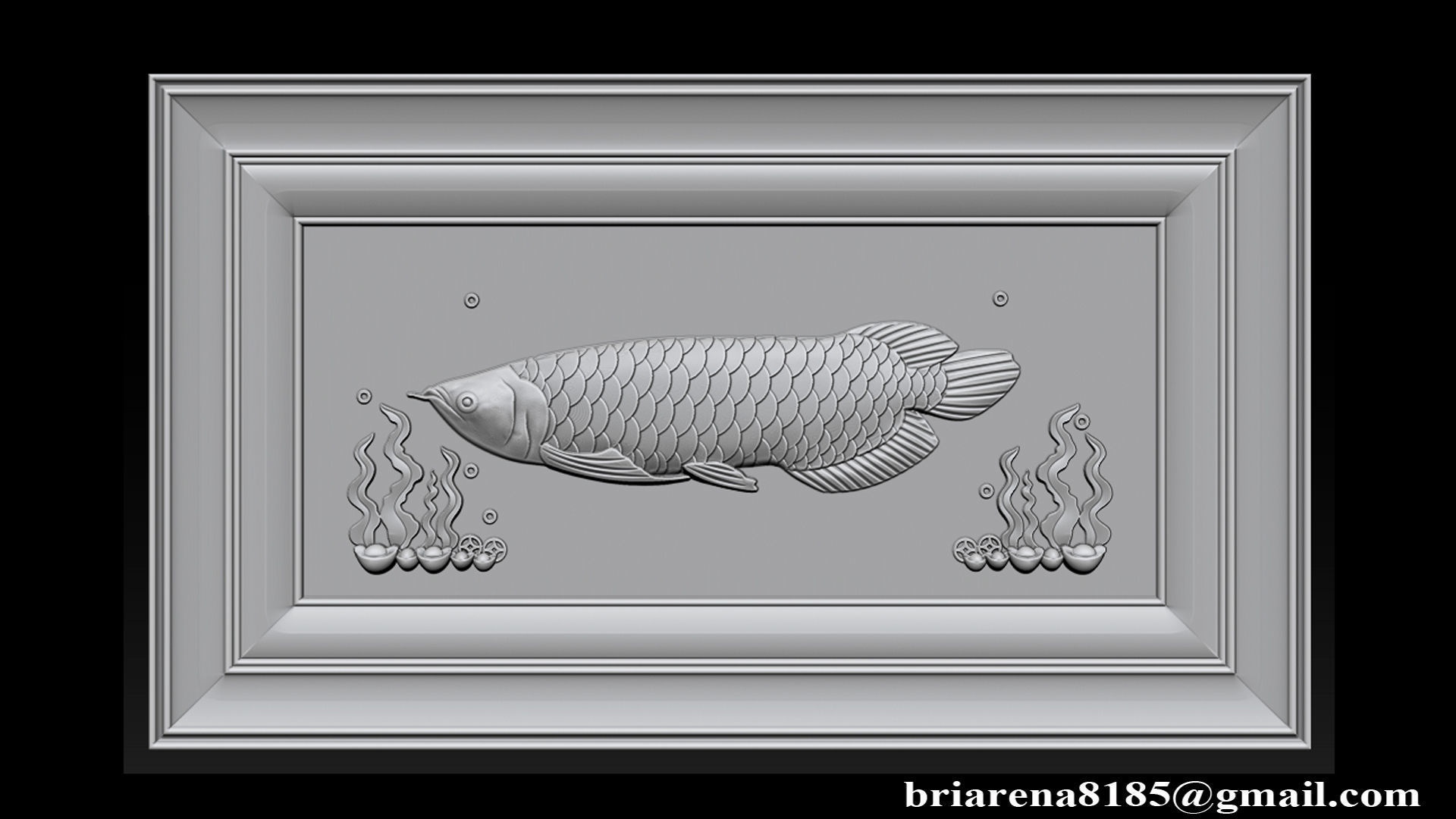 Relief carving model for CNC router 3D print model_2