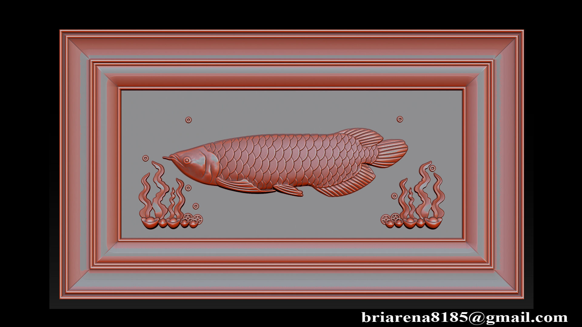 Relief carving model for CNC router 3D print model_7