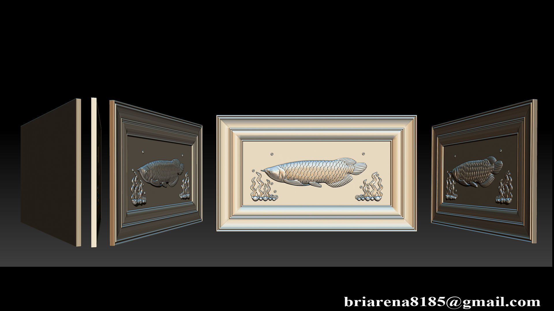 Relief carving model for CNC router 3D print model_1