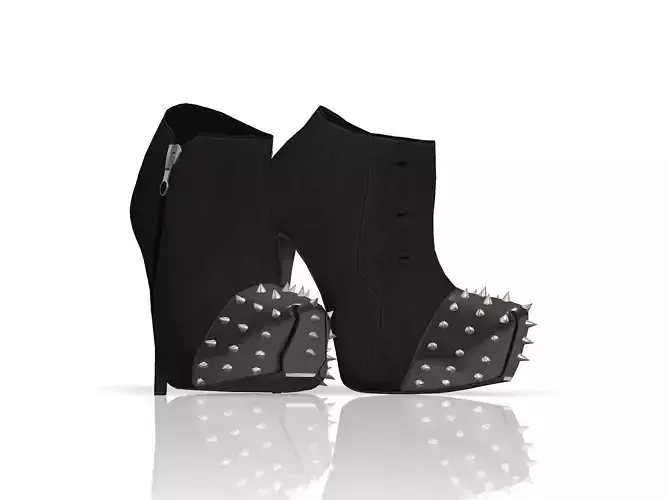 Black Chelsea Ankle Boots With Studs