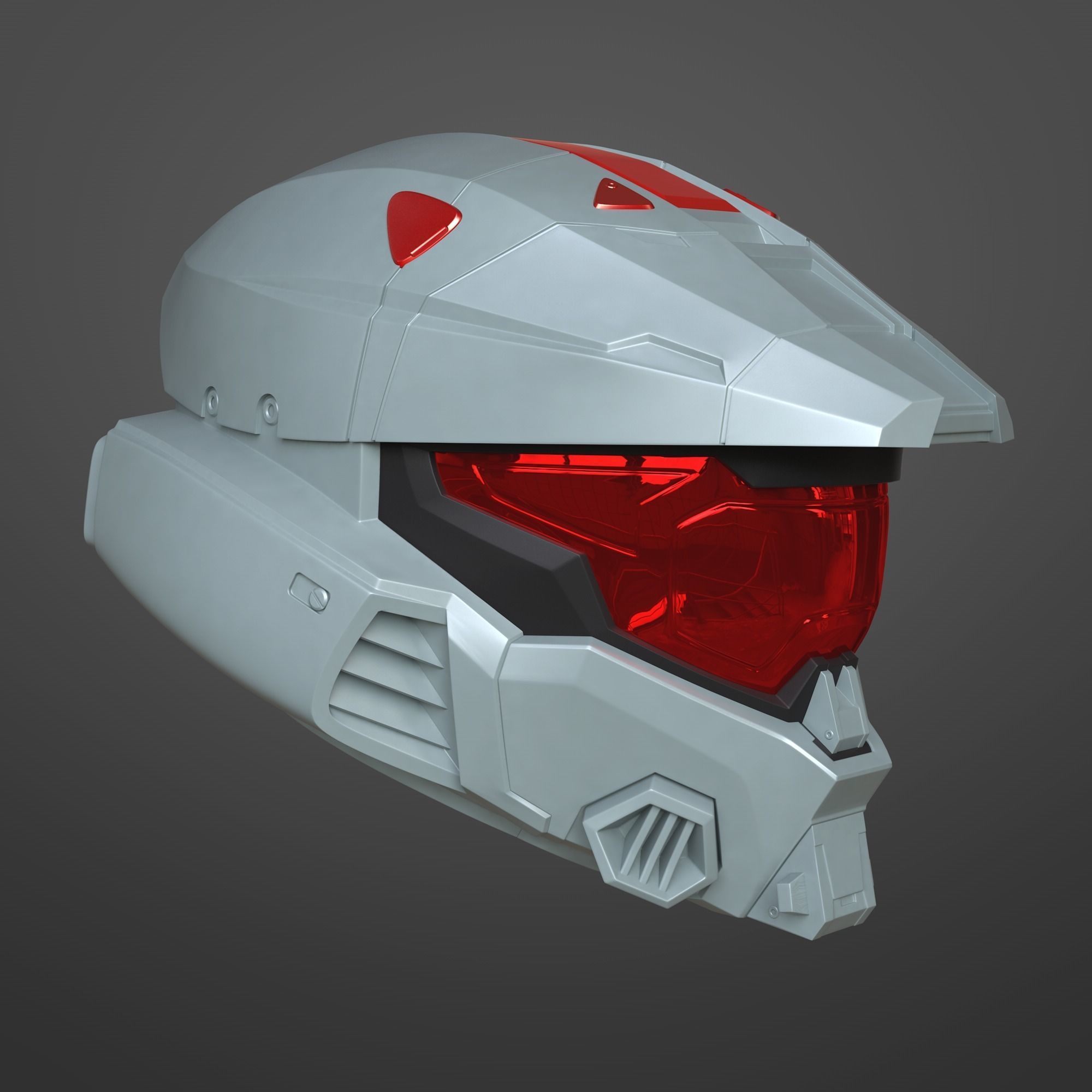 HALO INFINITE Spartan Mark 7 Helmet STL file 3D print model_1