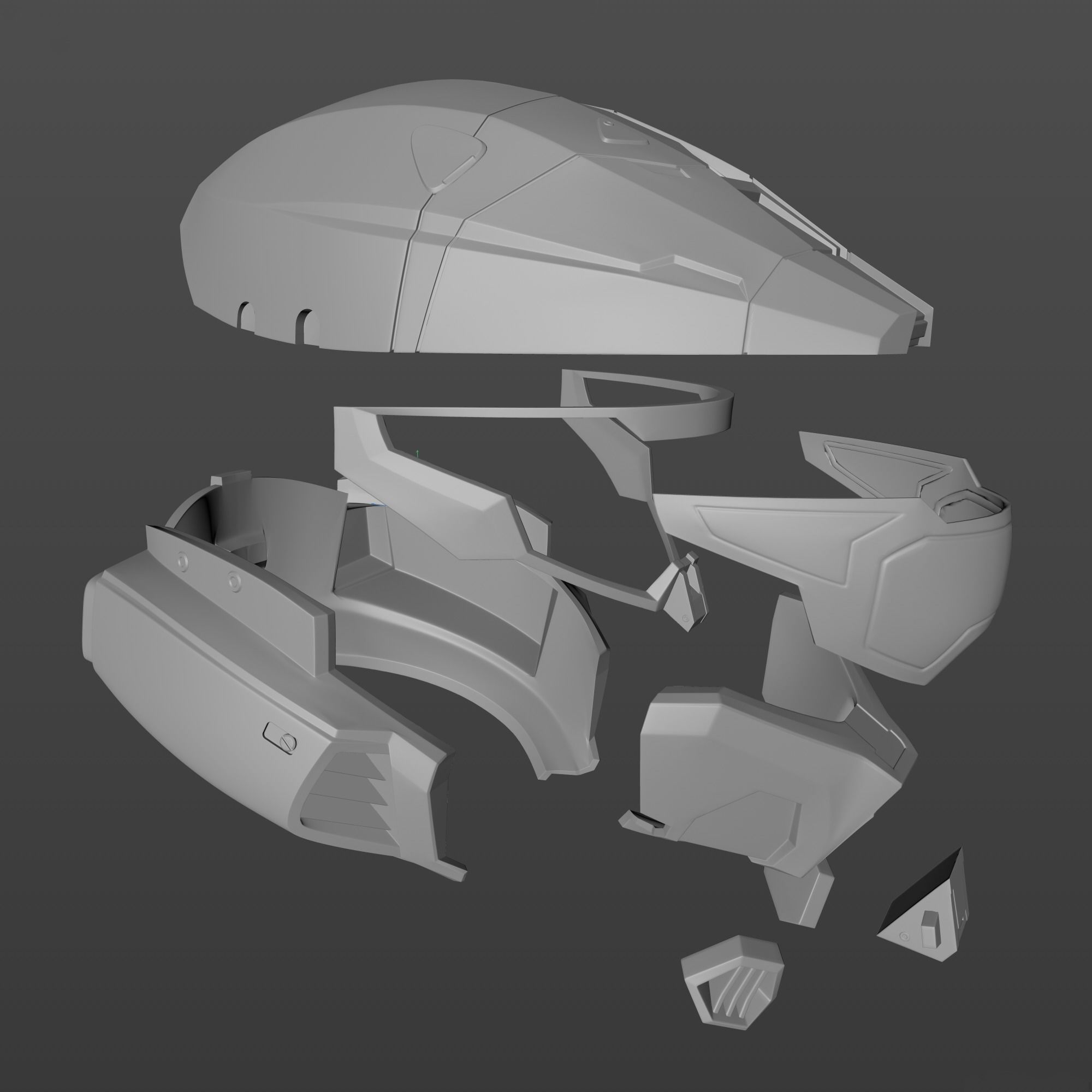 HALO INFINITE Spartan Mark 7 Helmet STL file 3D print model_5