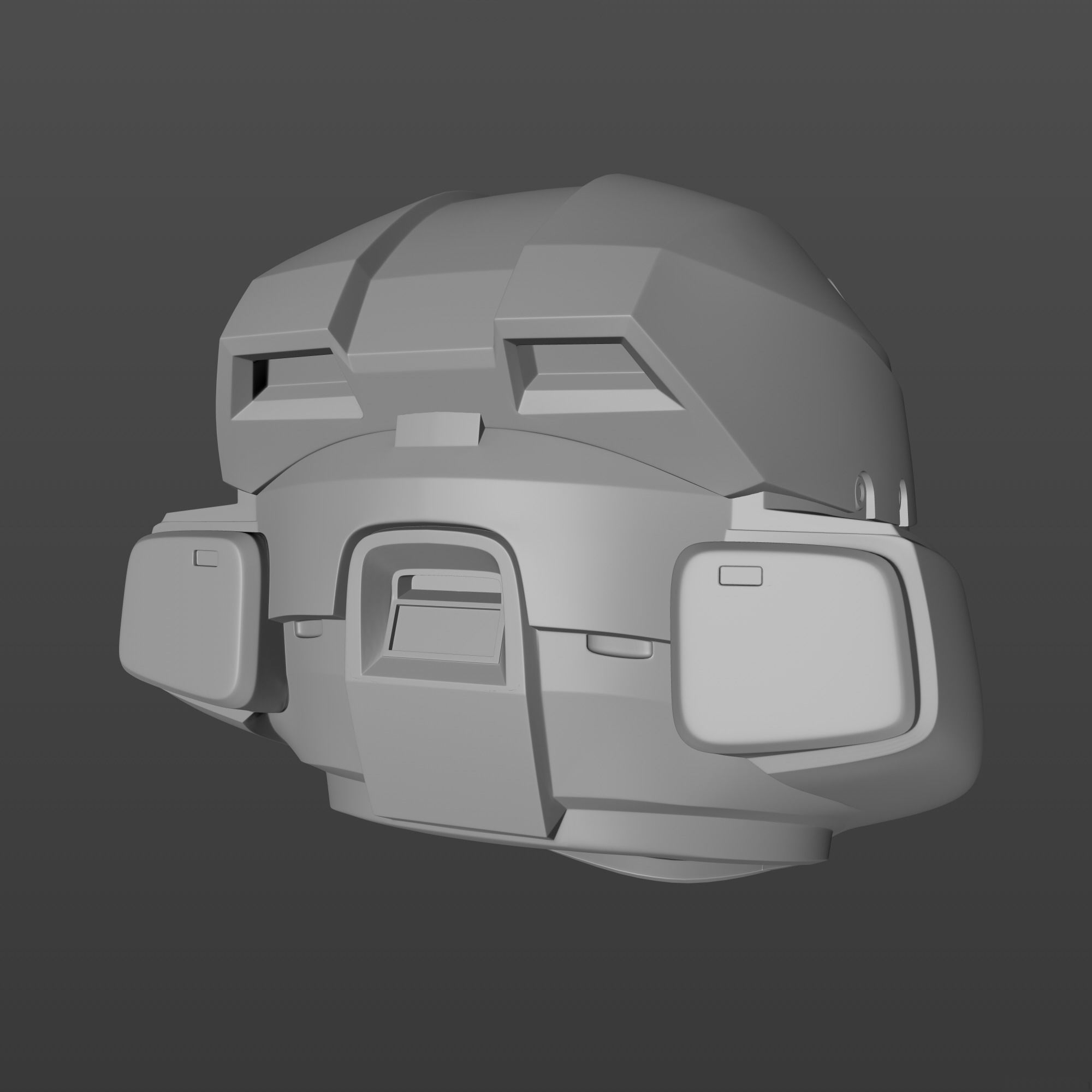 HALO INFINITE Spartan Mark 7 Helmet STL file 3D print model_4