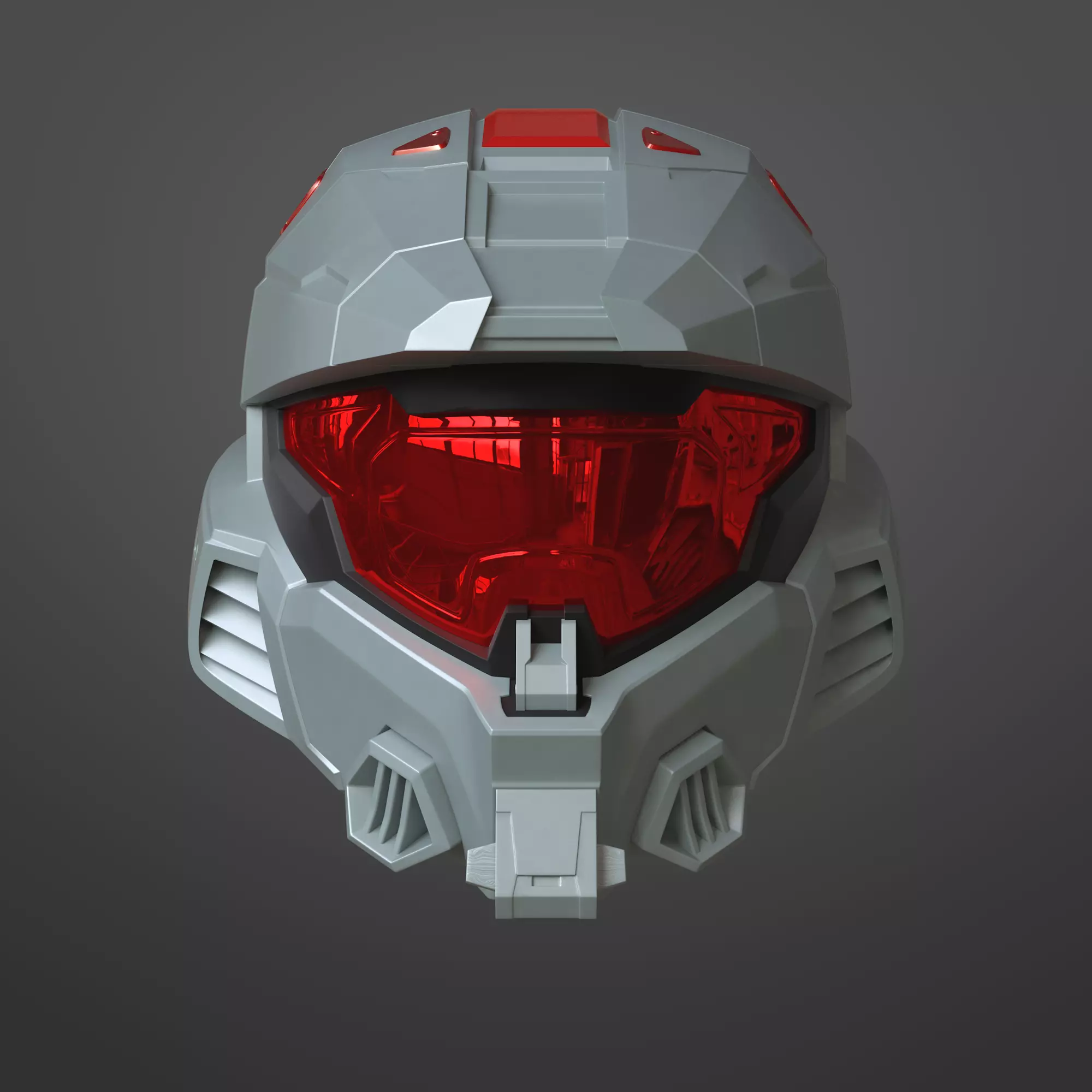 HALO INFINITE Spartan Mark 7 Helmet STL file 3D print model_0