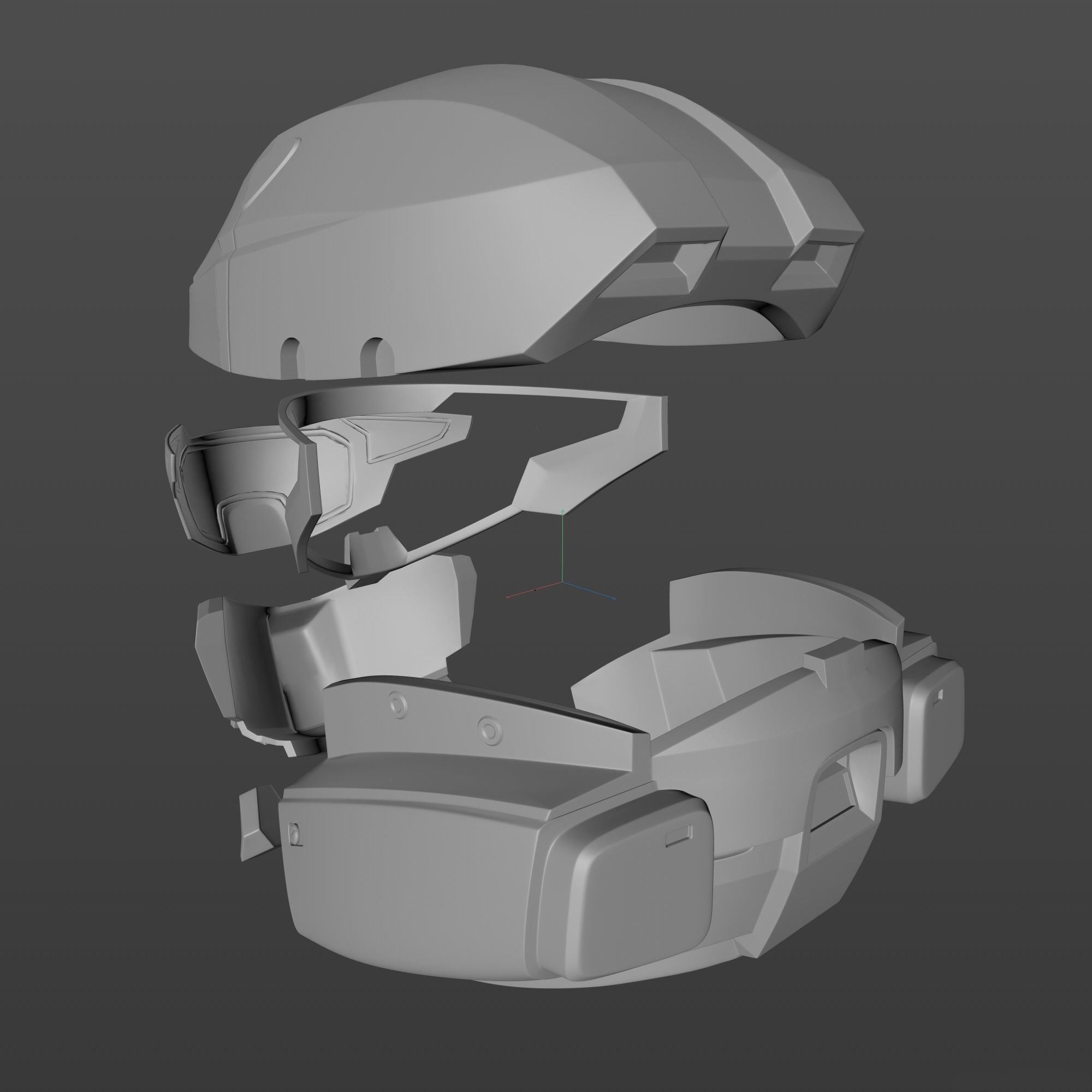 HALO INFINITE Spartan Mark 7 Helmet STL file 3D print model_6
