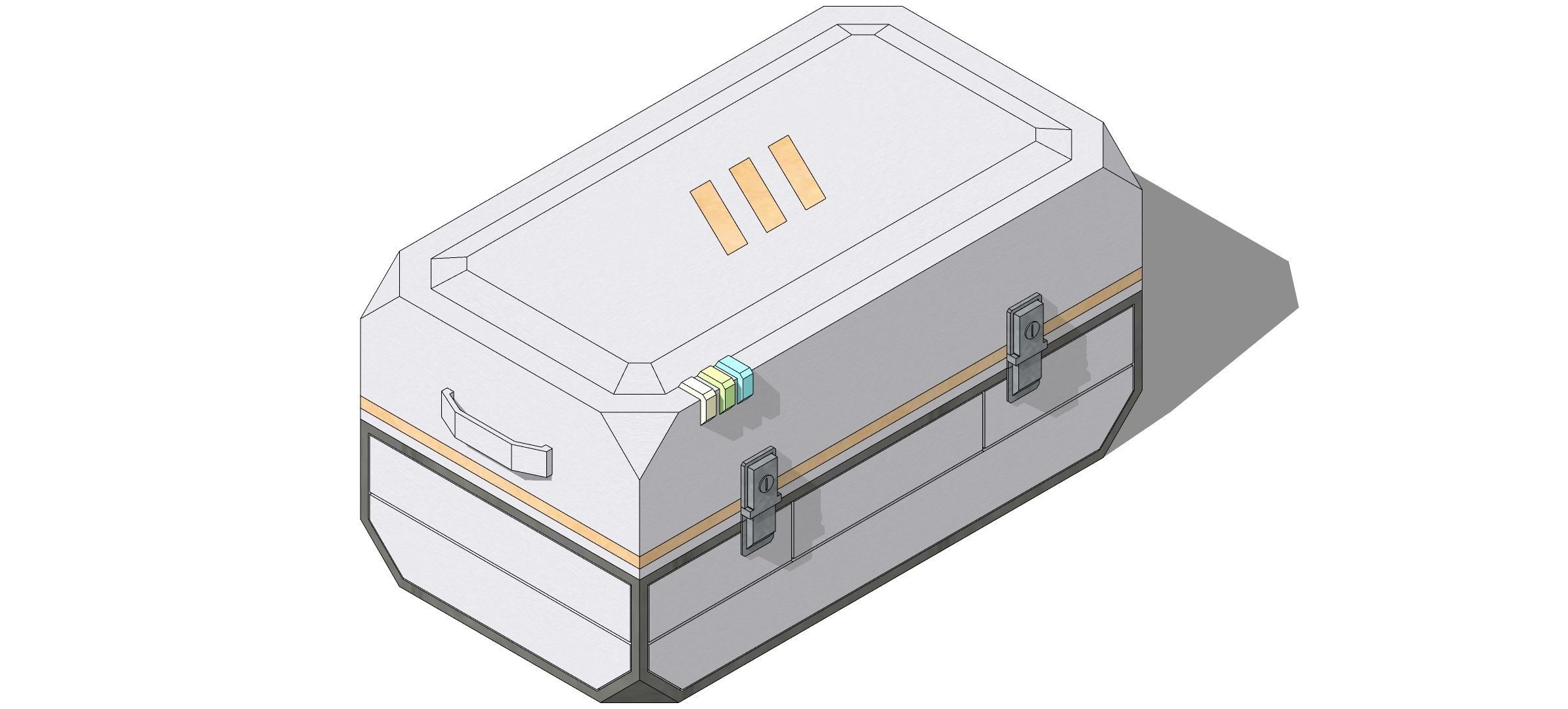 Sci-fi Chest Medium 002 Free 3D model_5