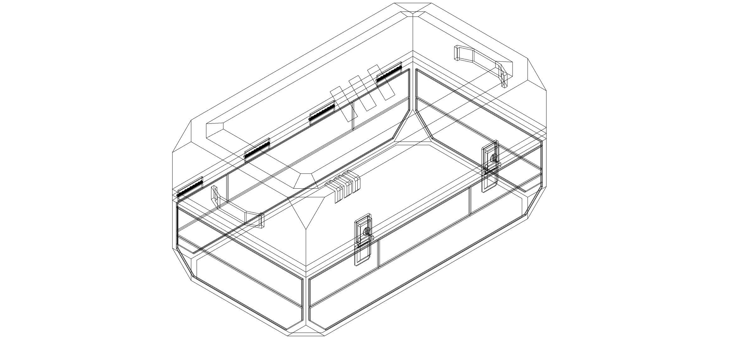 Sci-fi Chest Medium 002 Free 3D model_6