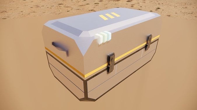 Sci-fi Chest Medium 002 Free 3D model