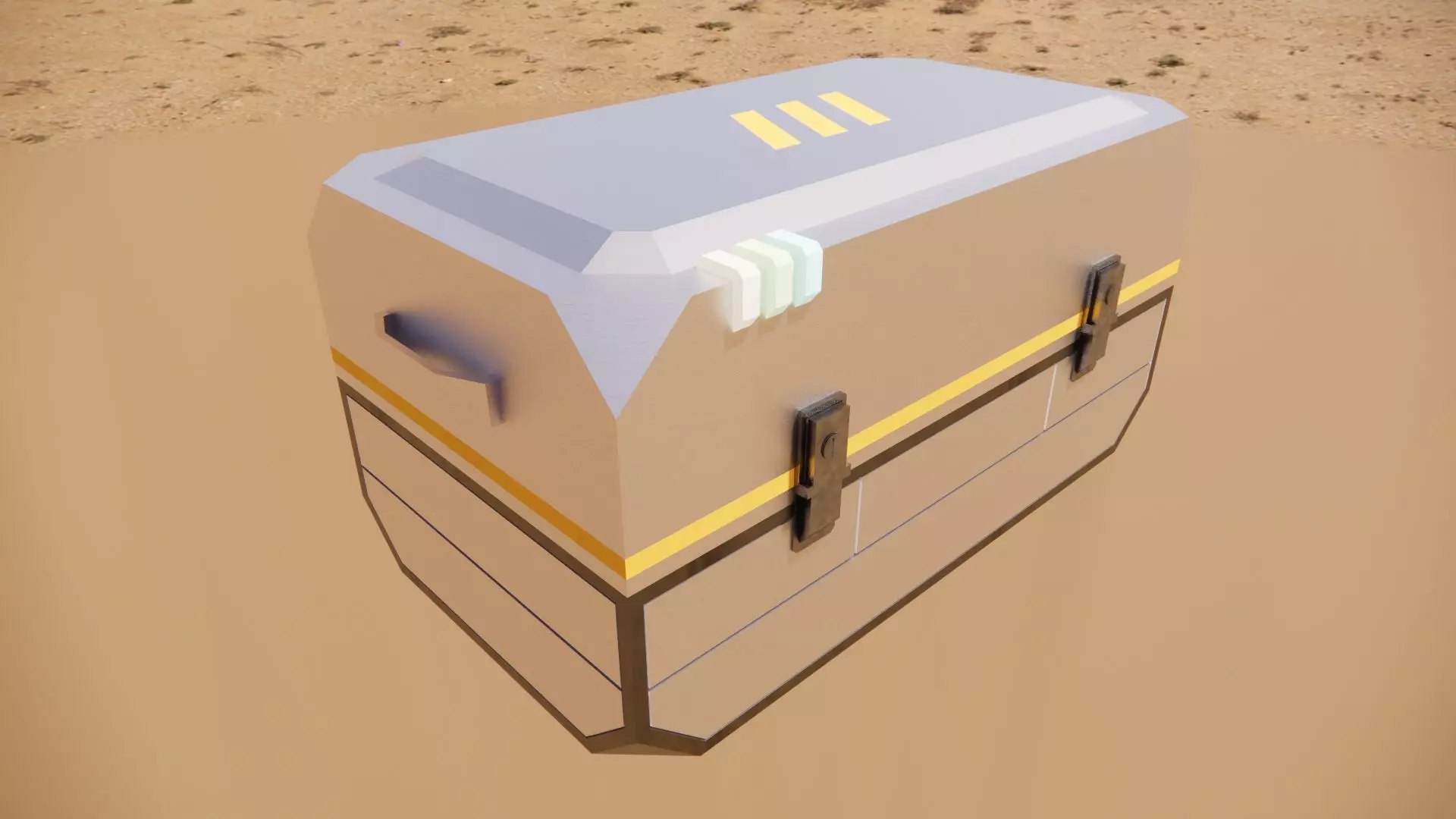 Sci-fi Chest Medium 002 Free 3D model_0