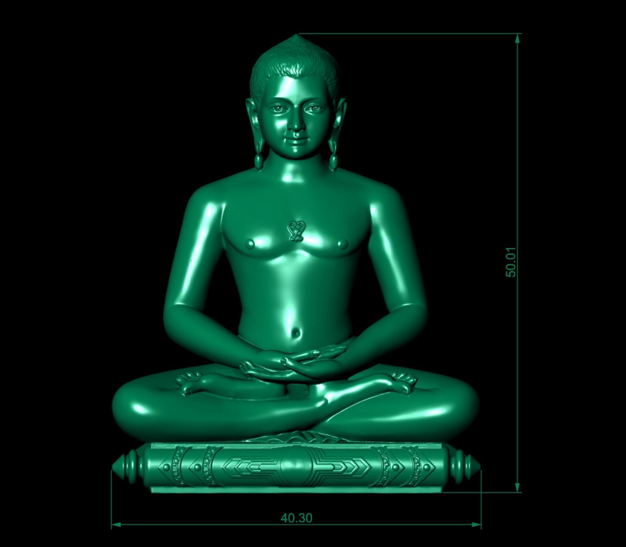 Gautam Buddha 3D Model  3D print model_7