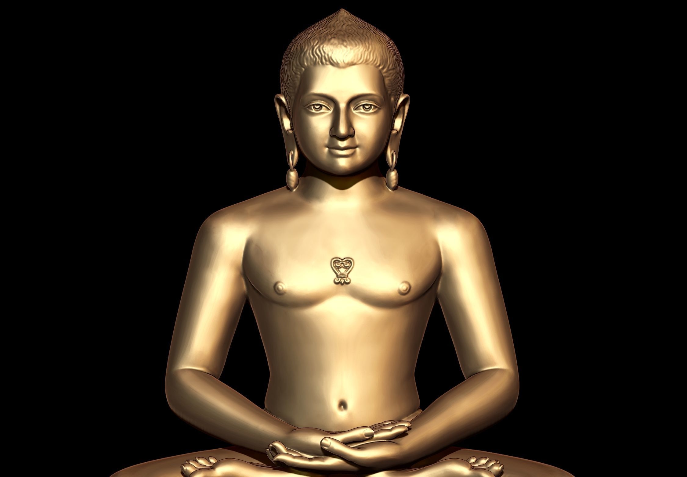 Gautam Buddha 3D Model  3D print model_5