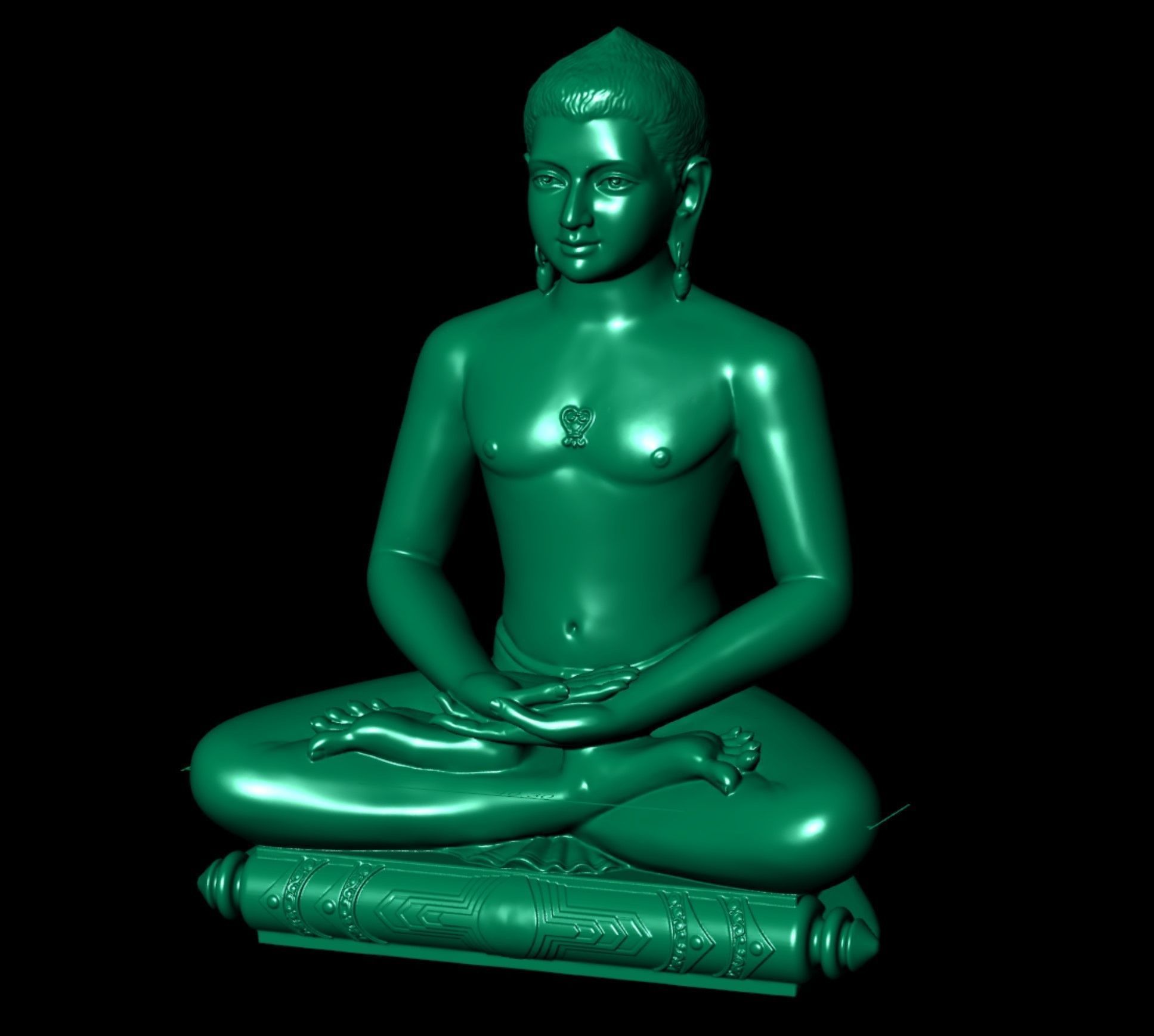 Gautam Buddha 3D Model  3D print model_6