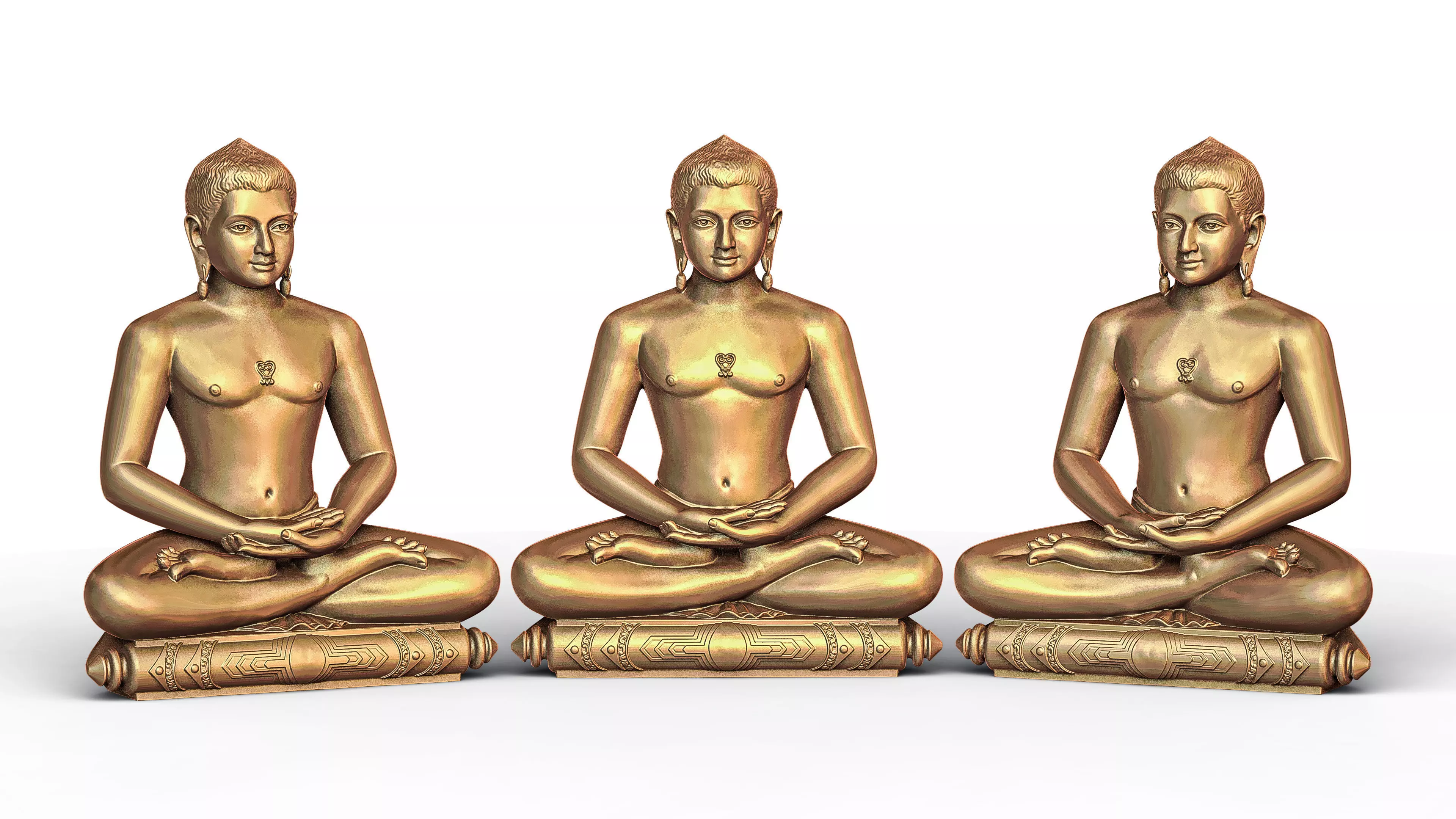 Gautam Buddha 3D Model  3D print model_0