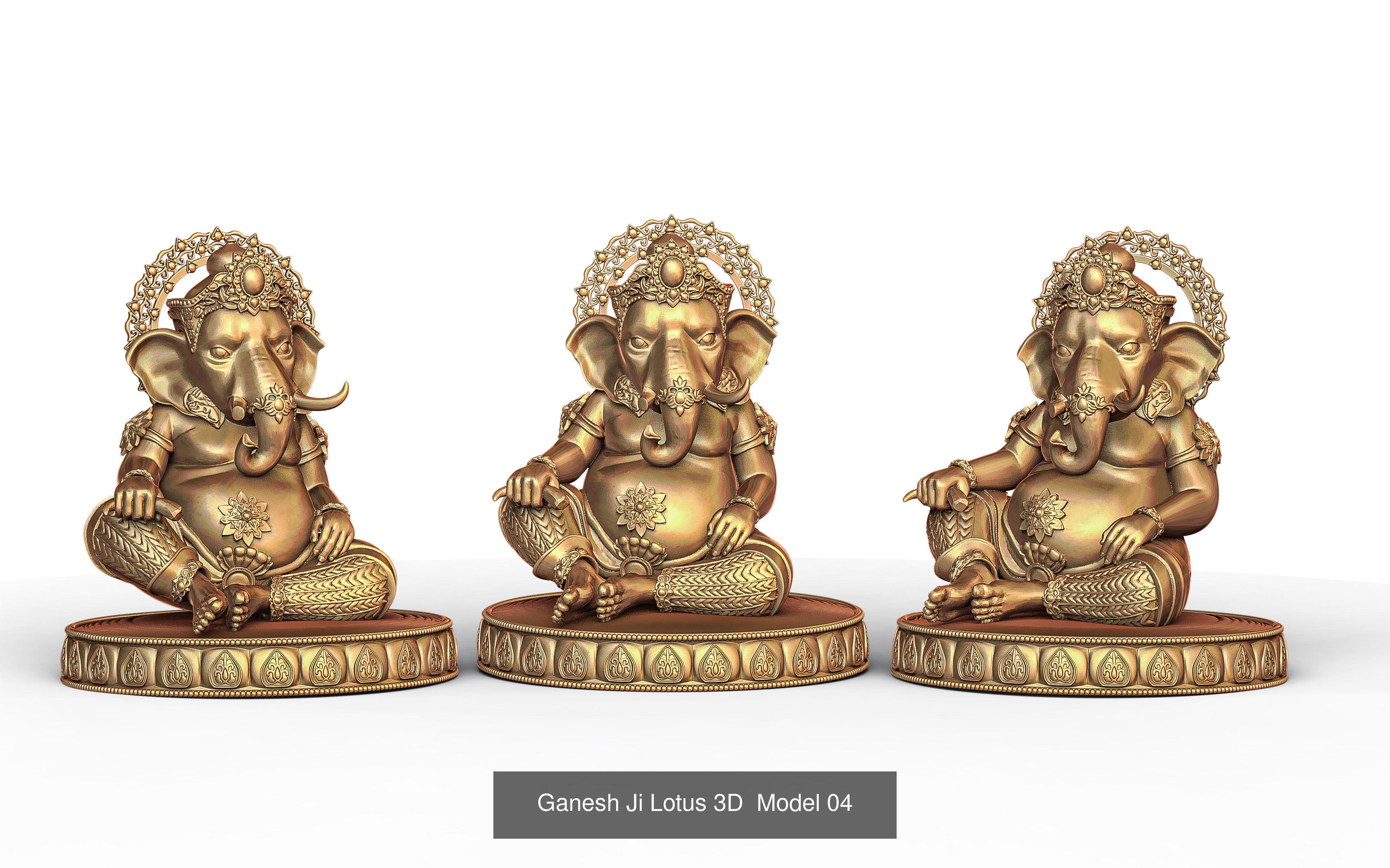 Ganesh Ji 3D Model Collection of 7 Models 01 _4