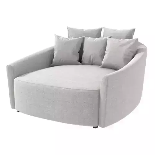 Claudia 62 inch Curved Slopped Arm Loveseat