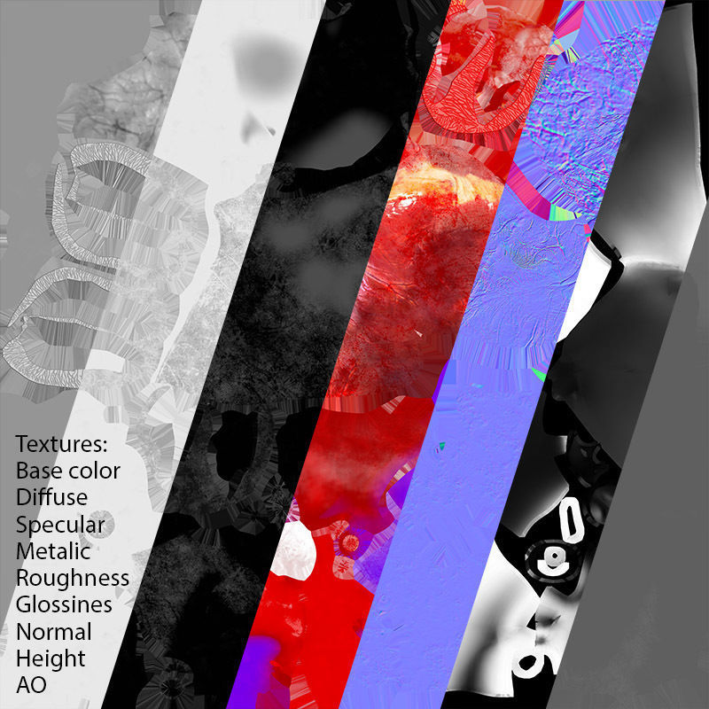 Animated Human Heart Anatomy 8K with cross-section Low-poly 3D model_23