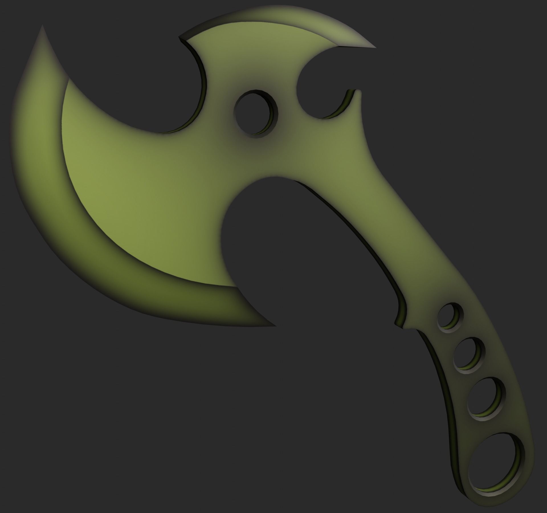 Tomahawk axe Low-poly 3D model_12