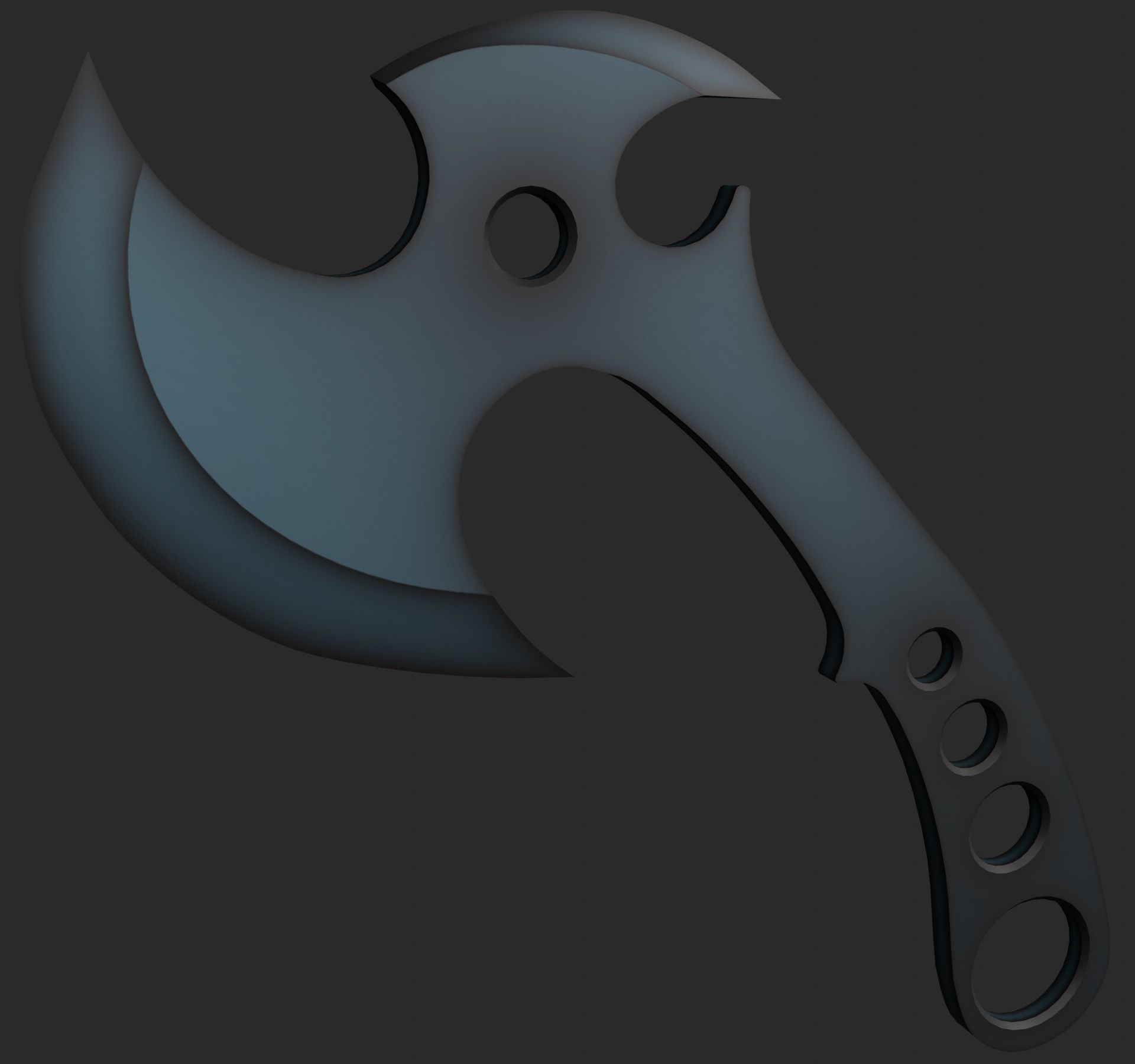 Tomahawk axe Low-poly 3D model_13