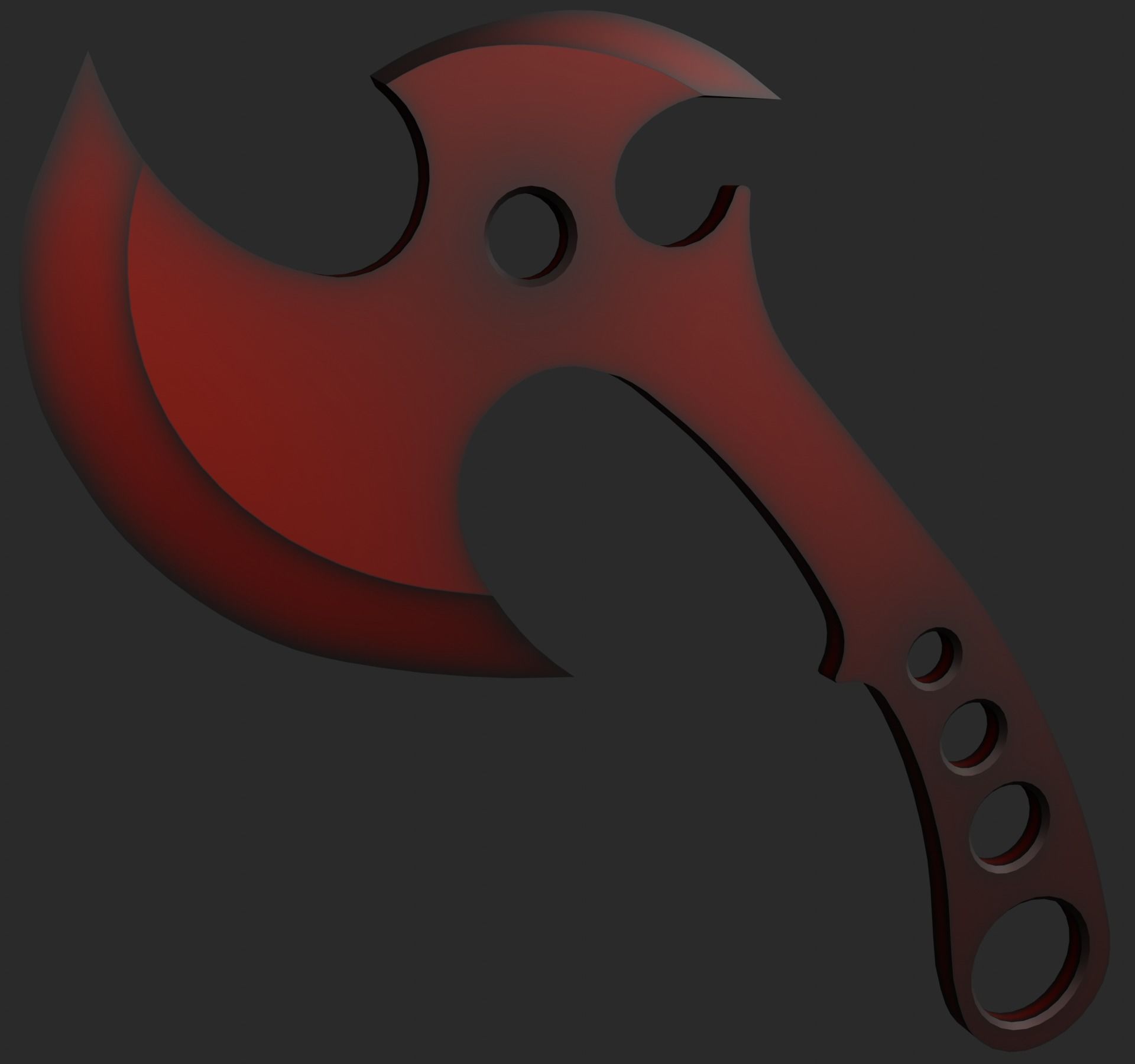Tomahawk axe Low-poly 3D model_8