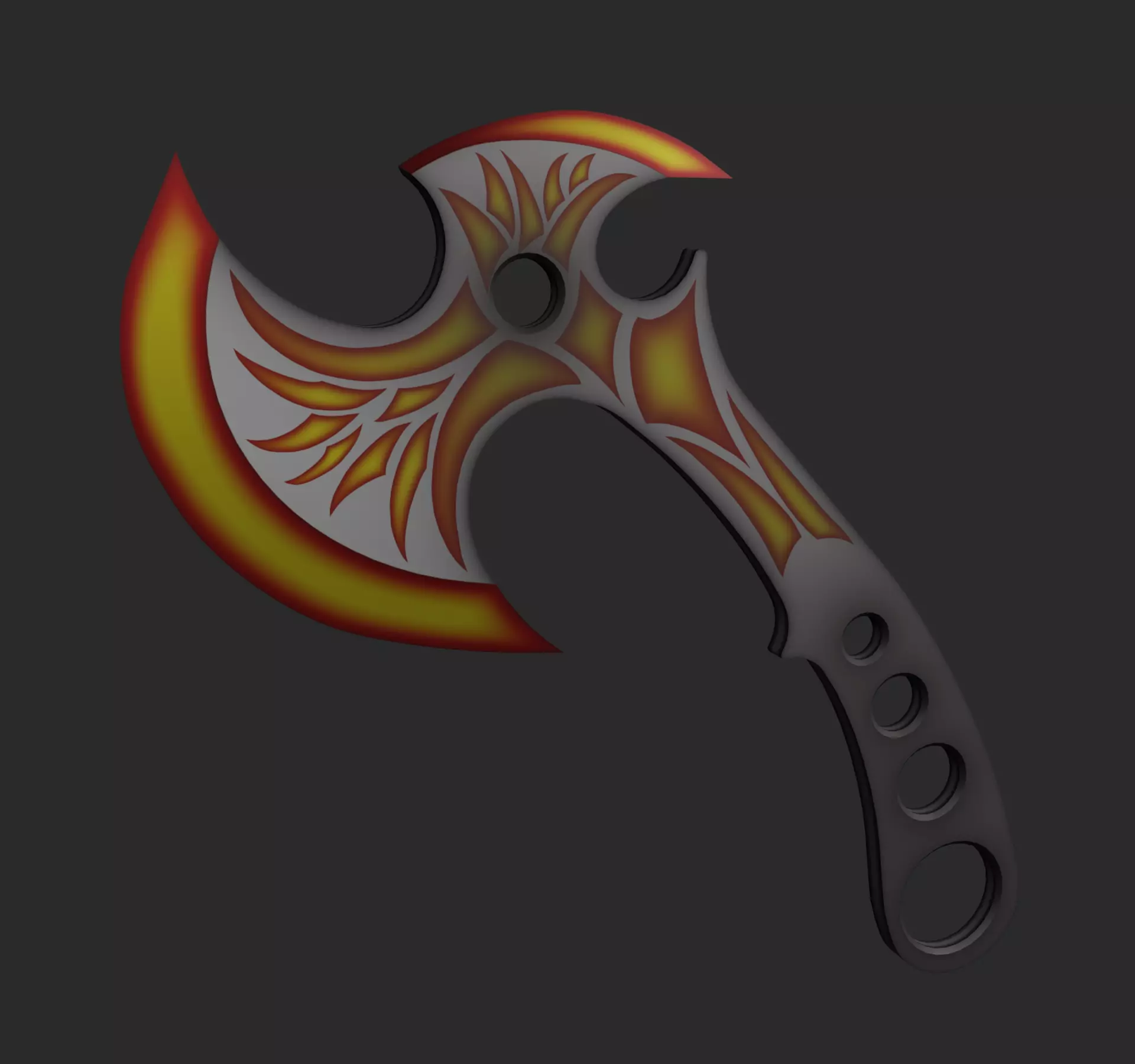 Tomahawk axe Low-poly 3D model_0