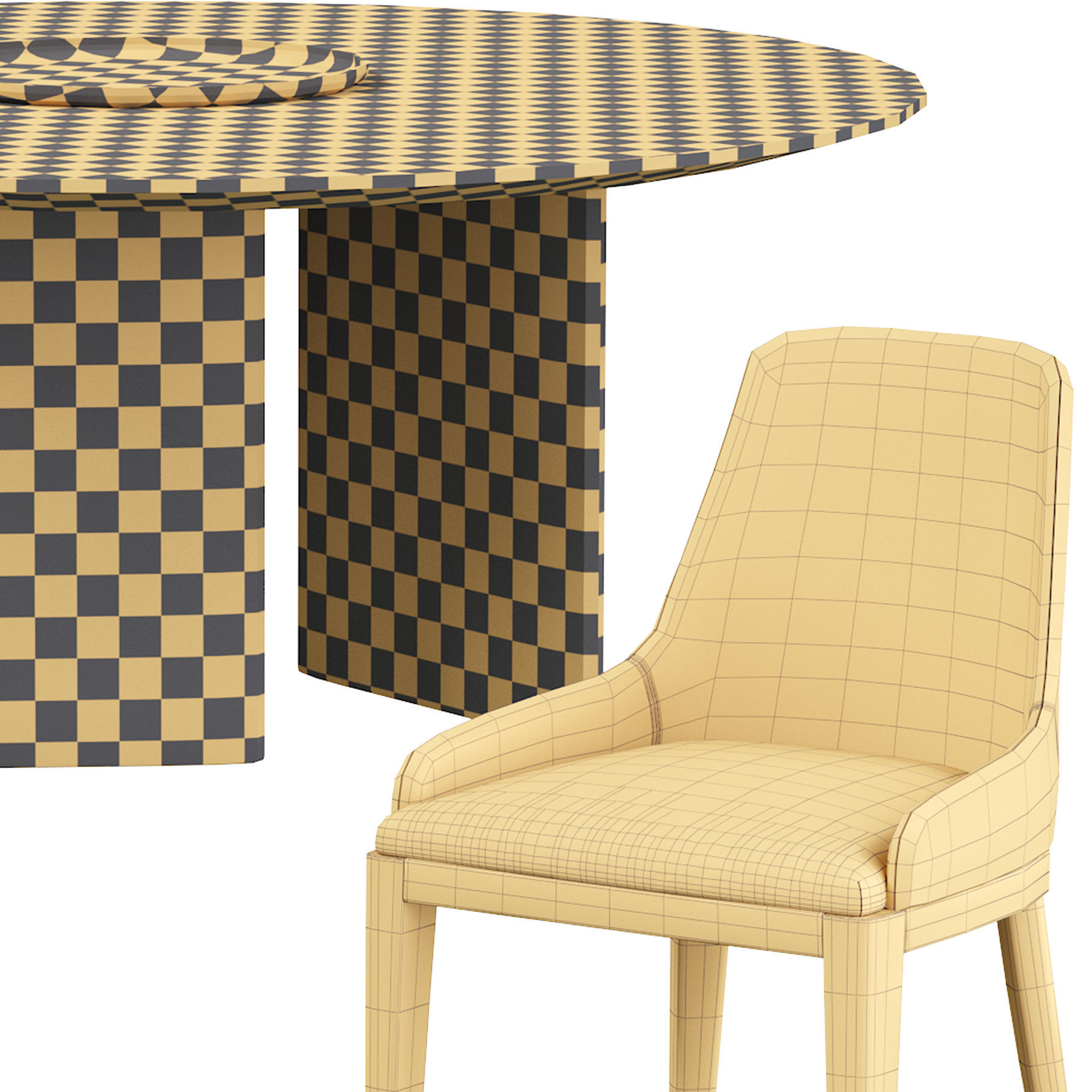 Cleo Chair and Dining table 3D model_25