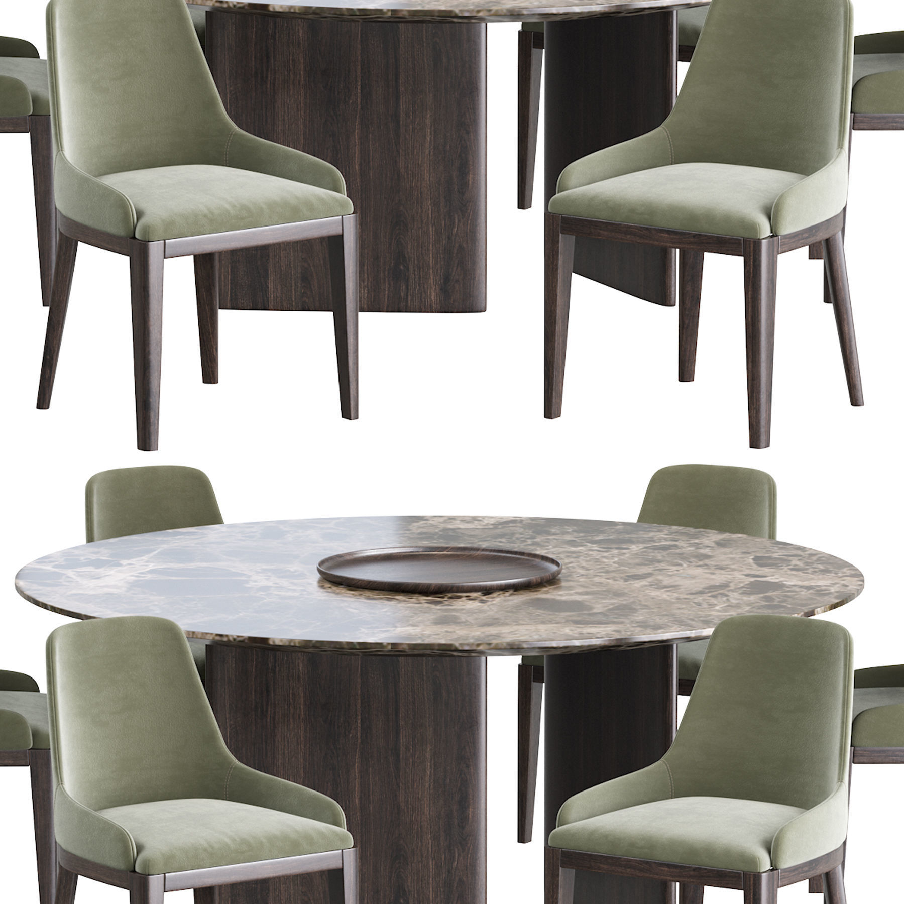 Cleo Chair and Dining table 3D model_12