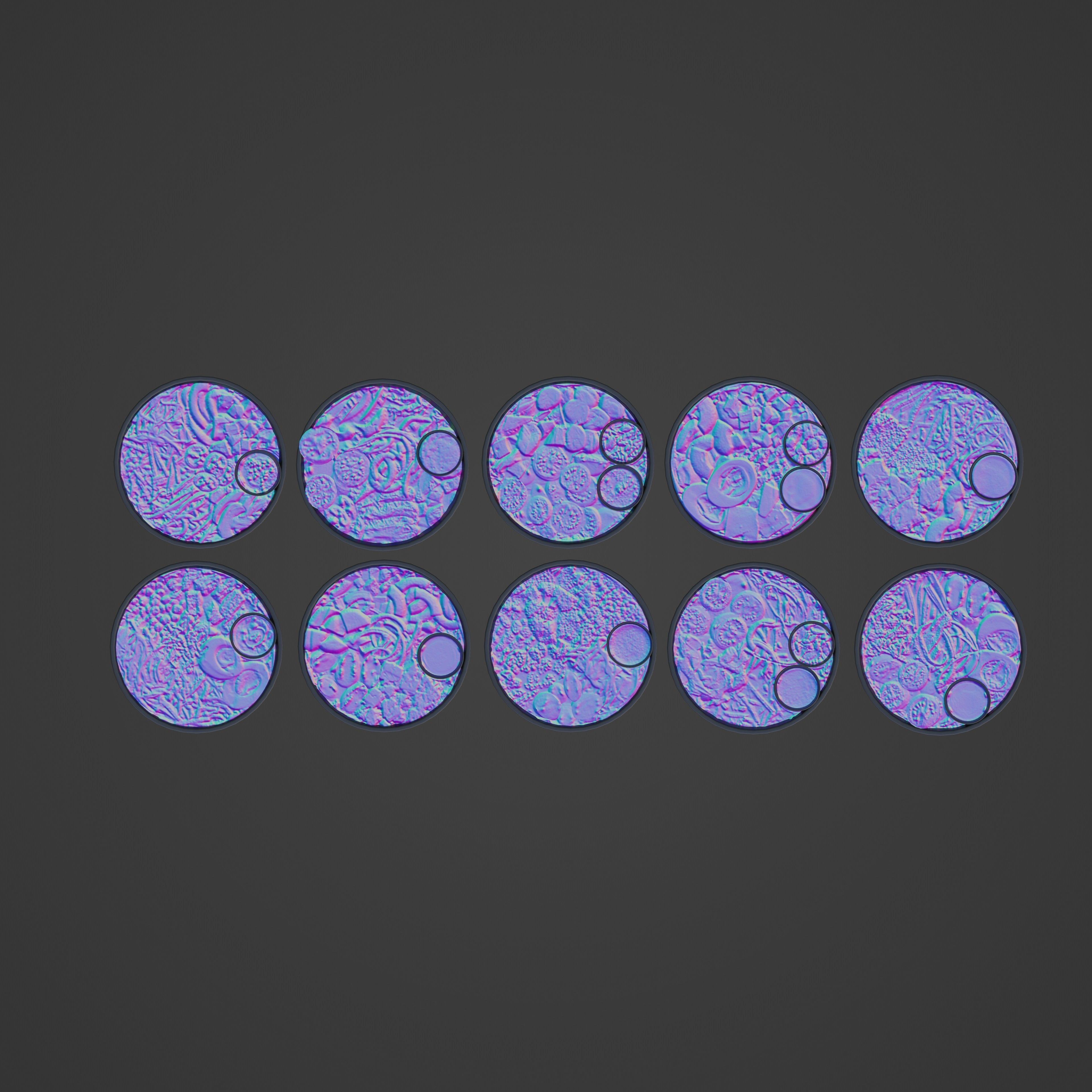 Bowls of mixed salads 2 3D model_6