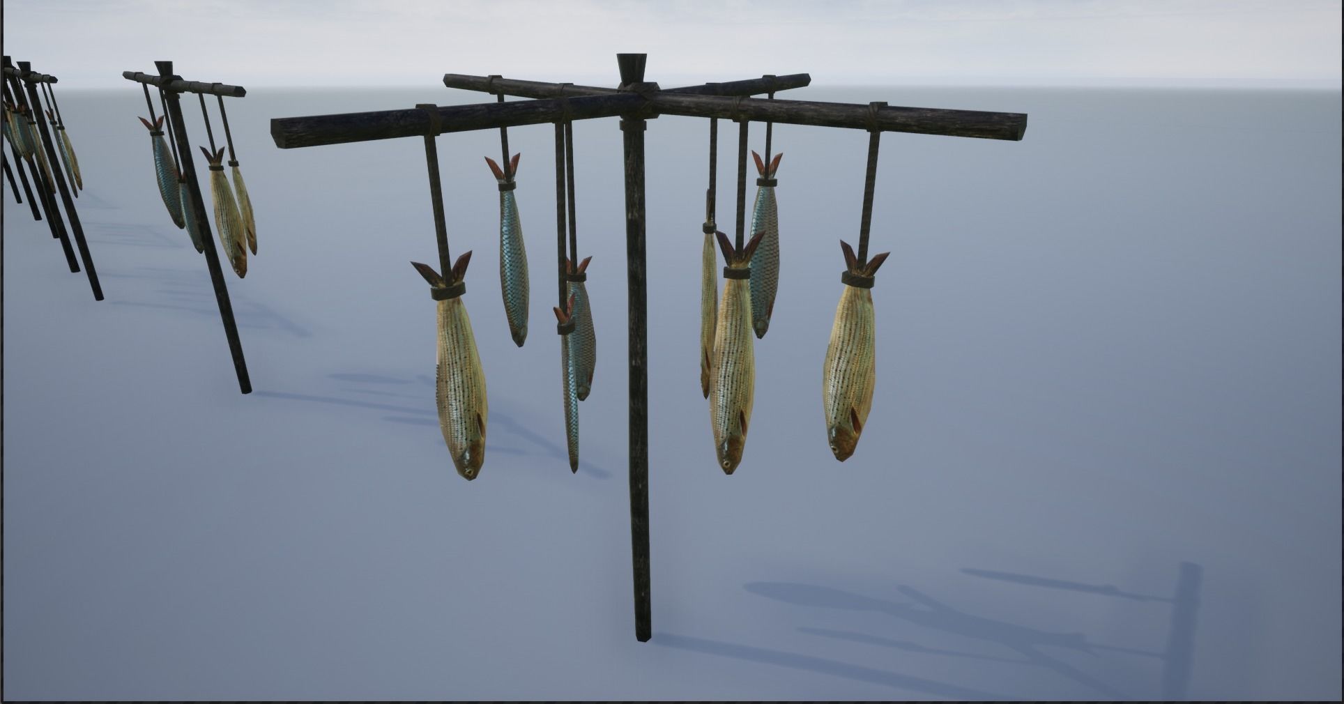 Lowpoly Hanged Fish Stand Low-poly 3D model_15