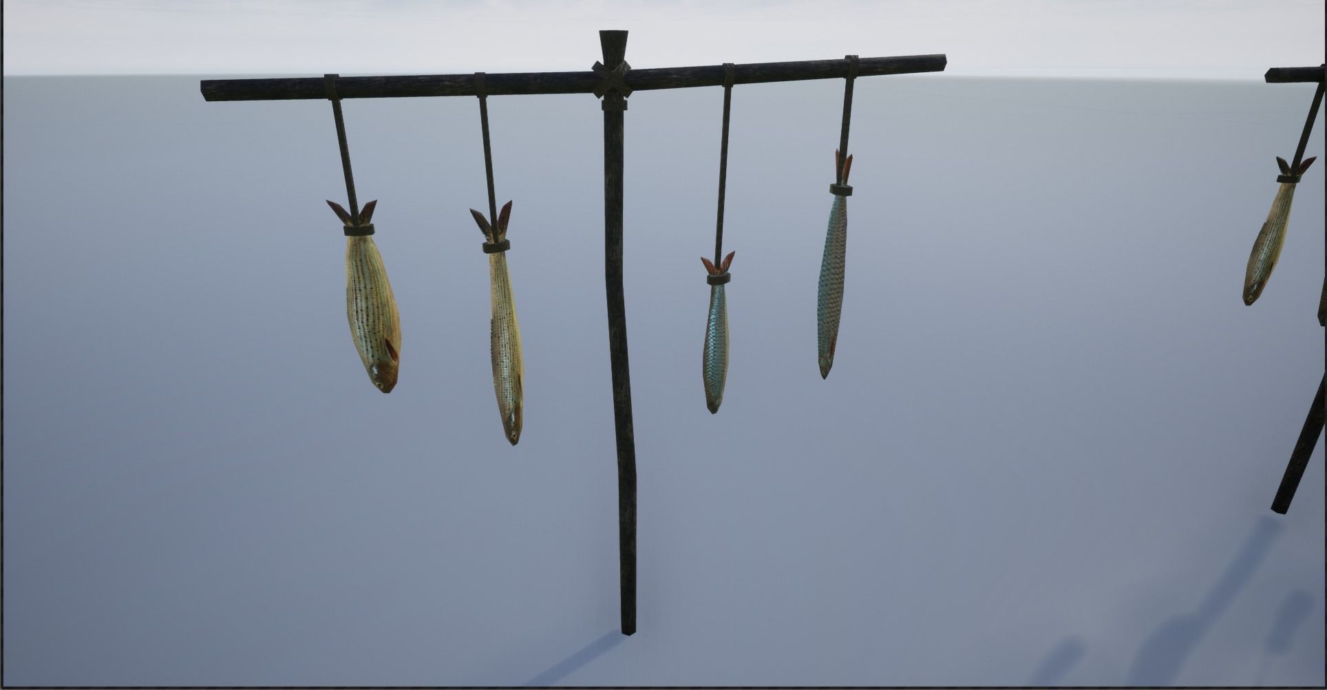 Lowpoly Hanged Fish Stand Low-poly 3D model_13