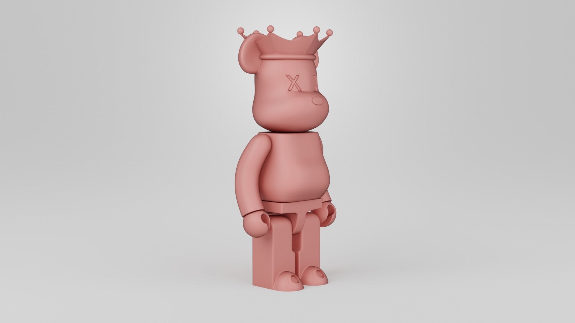 Bearbrick King 3D print model_3