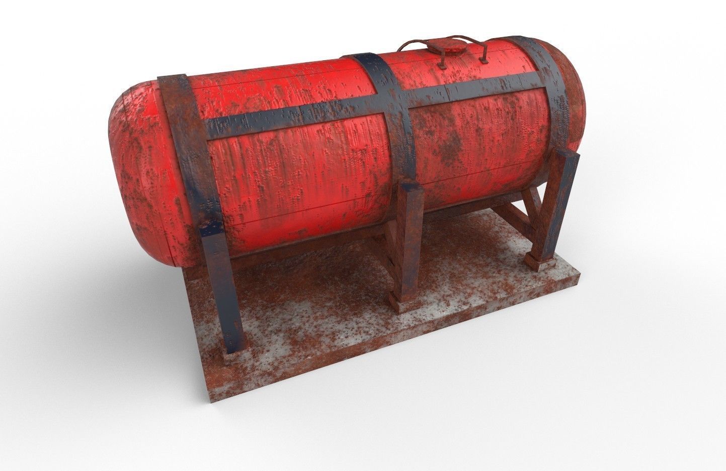 liquid tank M1 - Old Low-poly 3D model_8