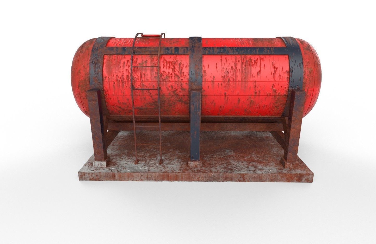 liquid tank M1 - Old Low-poly 3D model_2