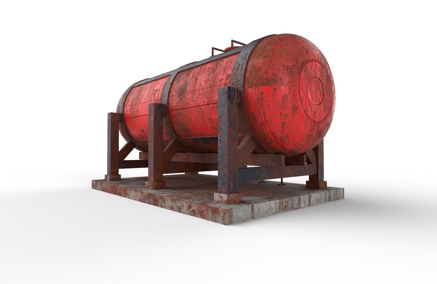 liquid tank M1 - Old Low-poly 3D model_28