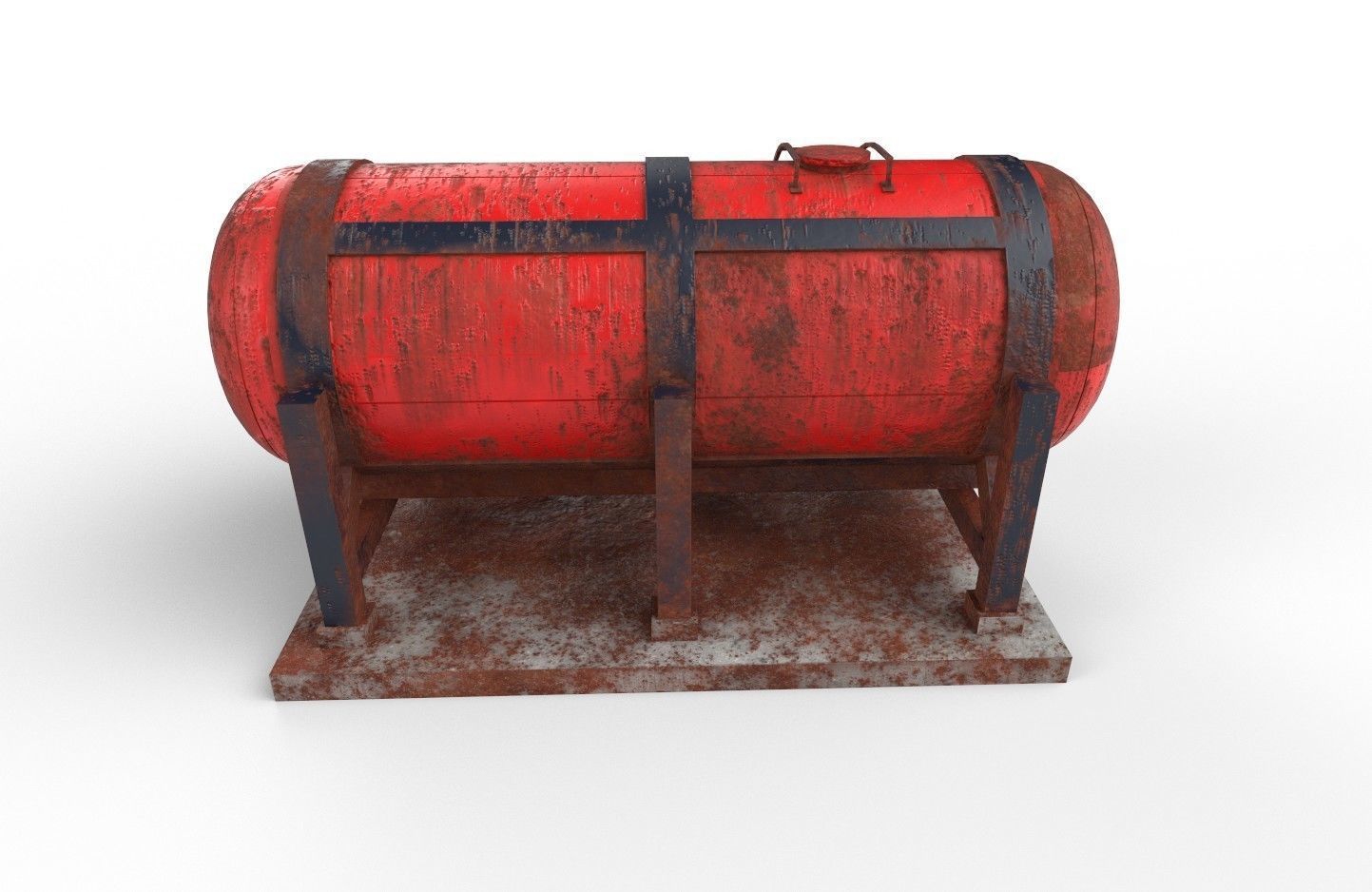 liquid tank M1 - Old Low-poly 3D model_9