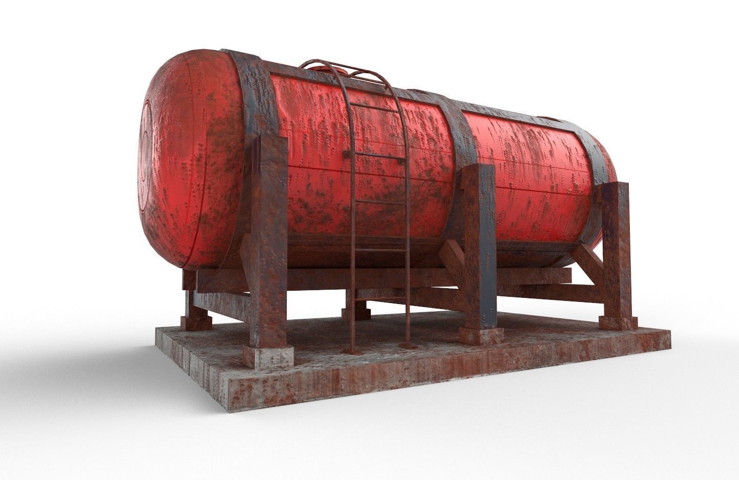 liquid tank M1 - Old Low-poly 3D model_31
