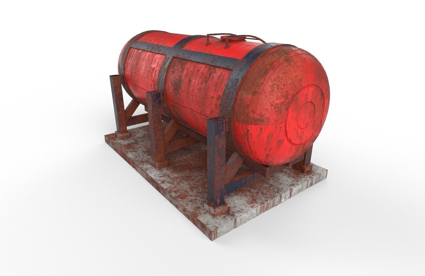 liquid tank M1 - Old Low-poly 3D model_24