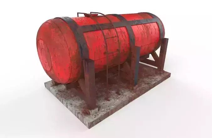 liquid tank M1 - Old Low-poly 3D model liquid tank M1 - Old Low-poly 3D model