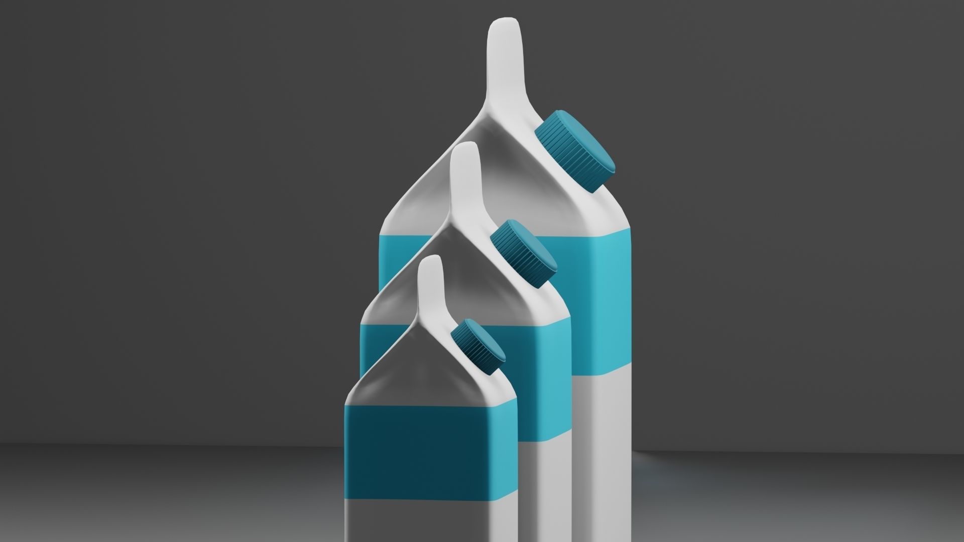 Milk Packing 3D model Low-poly 3D model_2