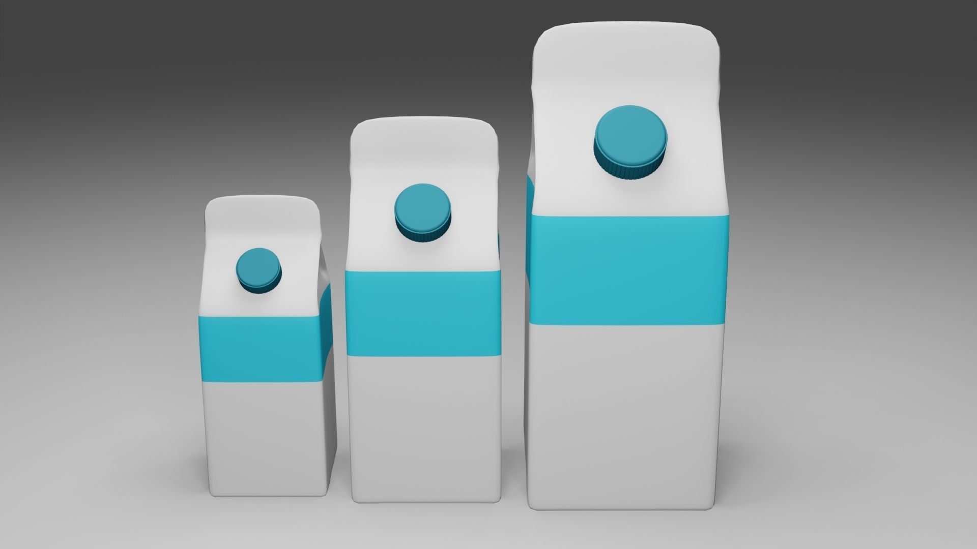 Milk Packing 3D model Low-poly 3D model_4