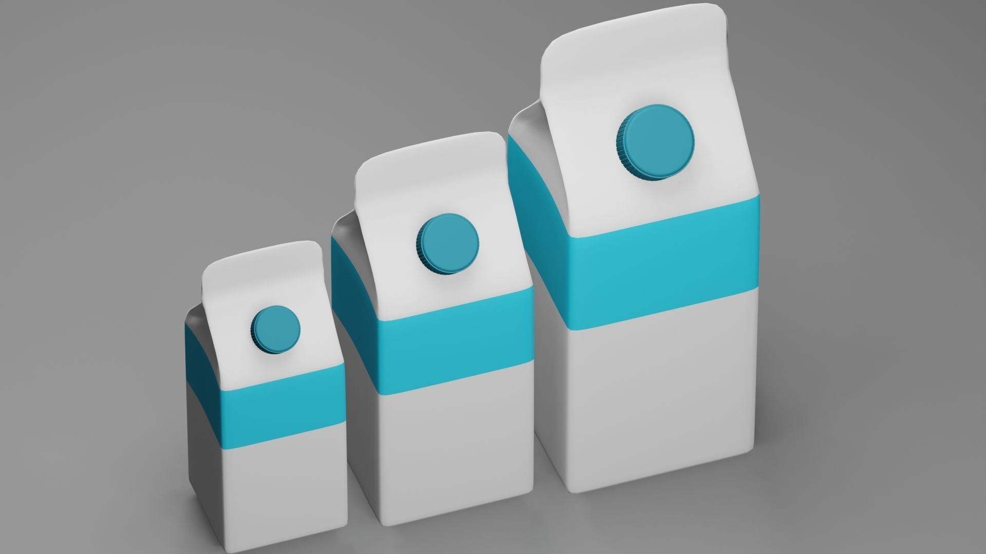 Milk Packing 3D model Low-poly 3D model_1