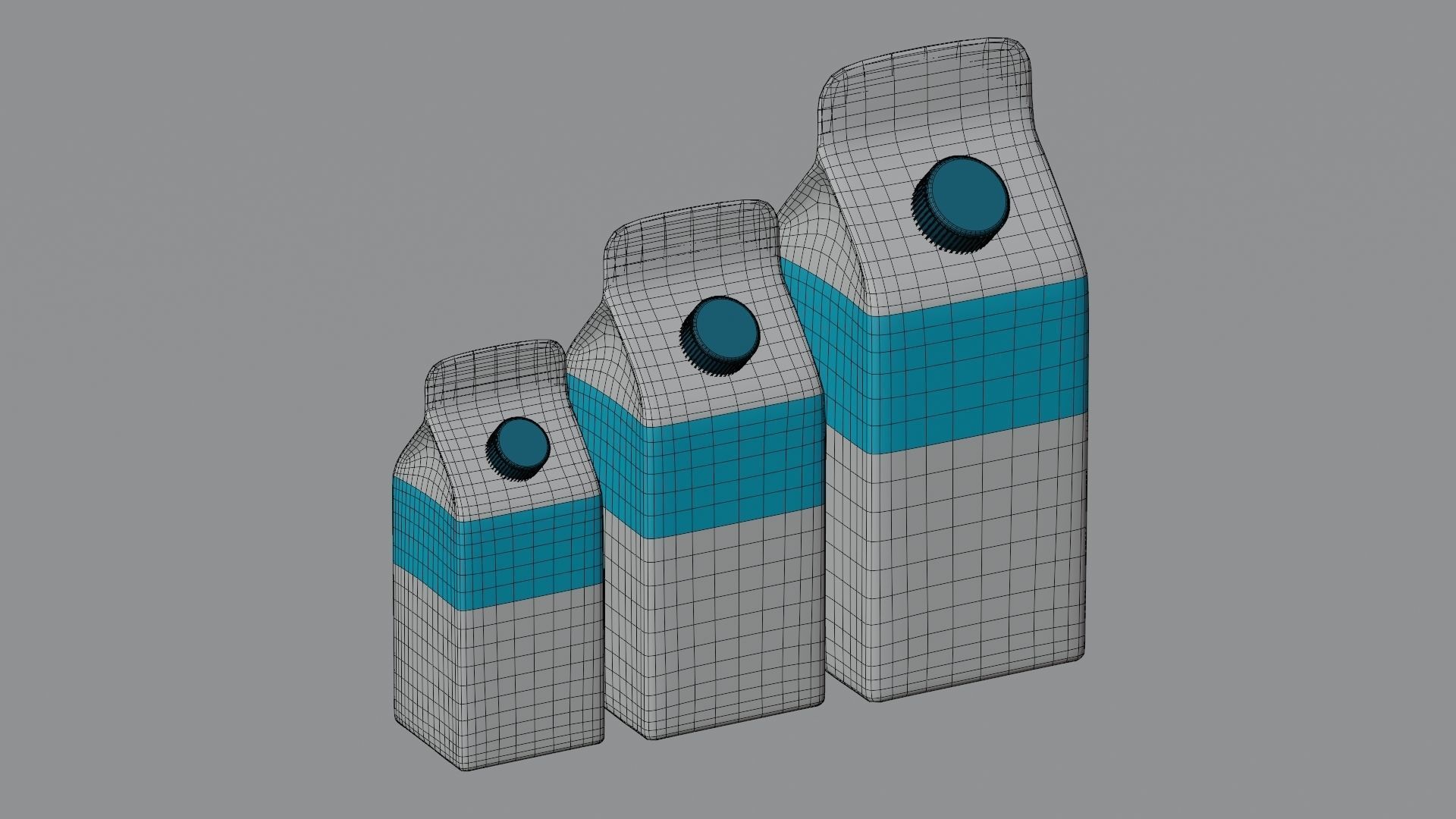 Milk Packing 3D model Low-poly 3D model_10