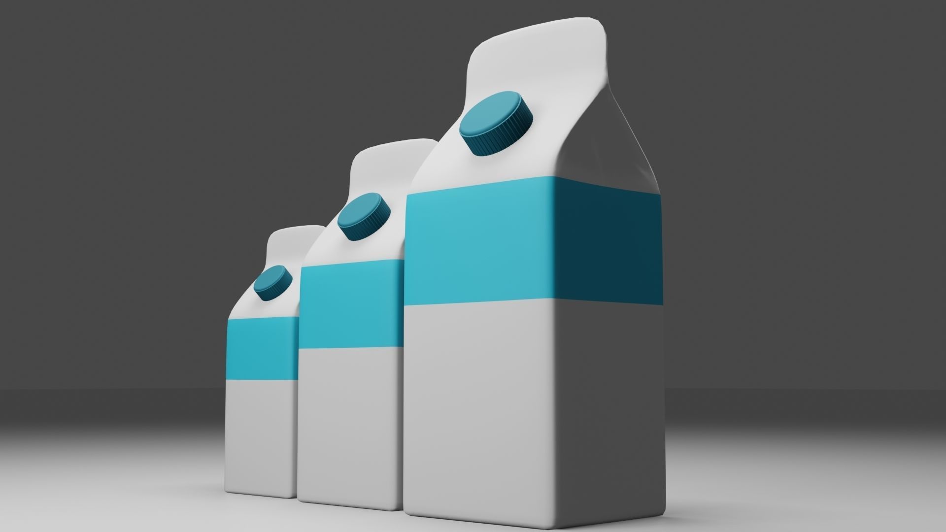 Milk Packing 3D model Low-poly 3D model_5