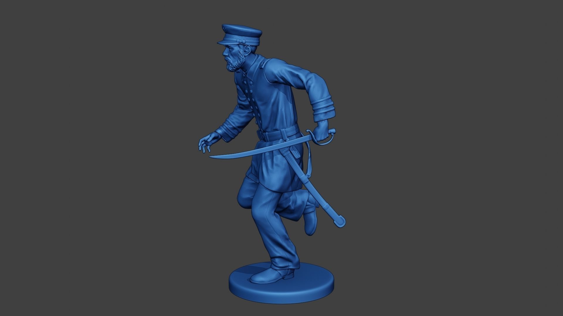 American Naval Officer Run Civil War Union ACWUS1 3D print model_3