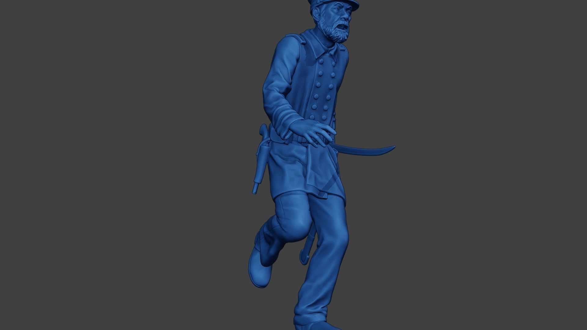 American Naval Officer Run Civil War Union ACWUS1 3D print model_13