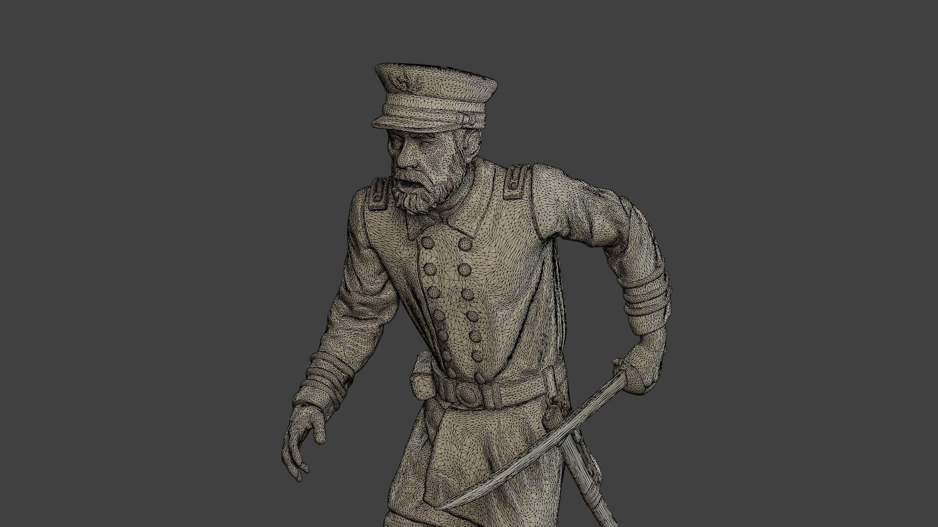 American Naval Officer Run Civil War Union ACWUS1 3D print model_12